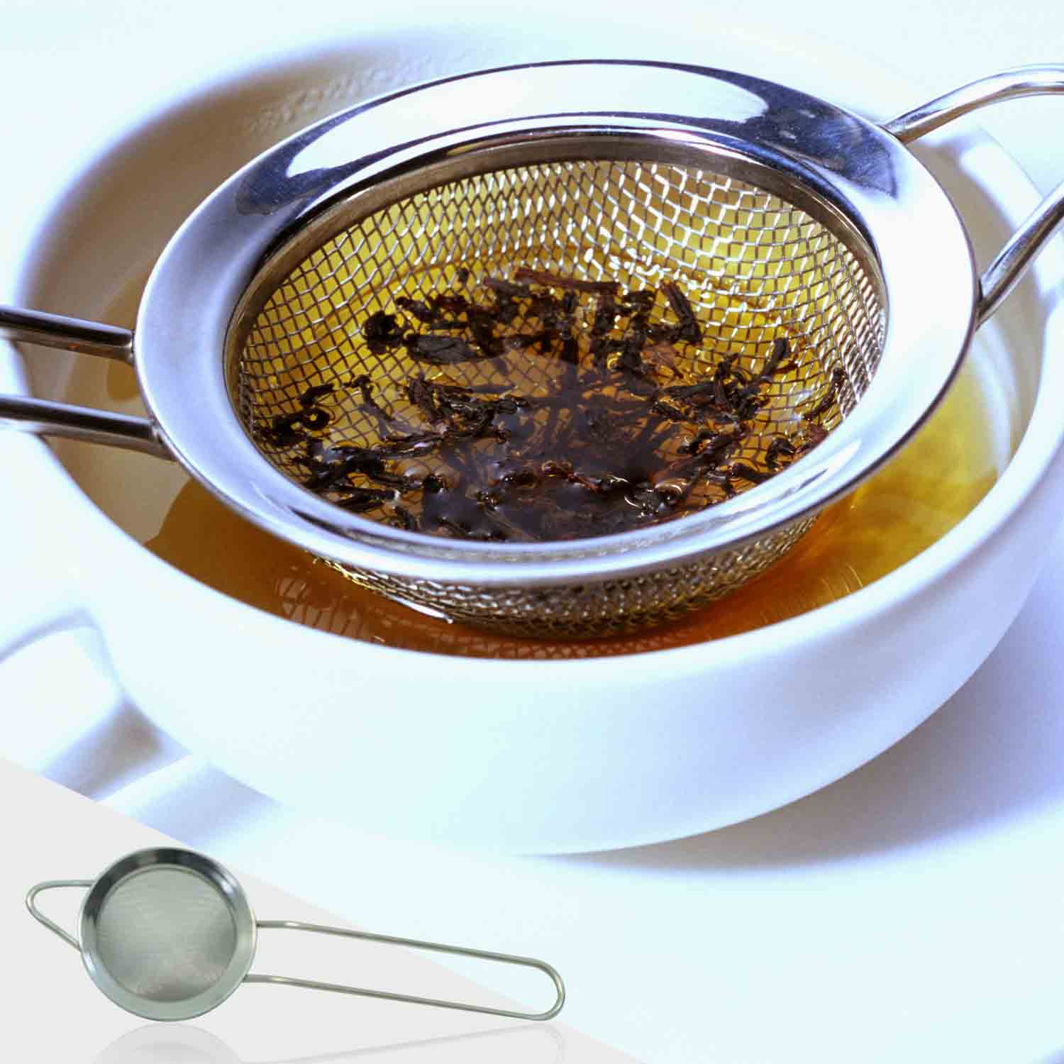 Sieb für Kaffee & Tee für Becher Teekannen # 6 Edelstahlgewebe Infuser 